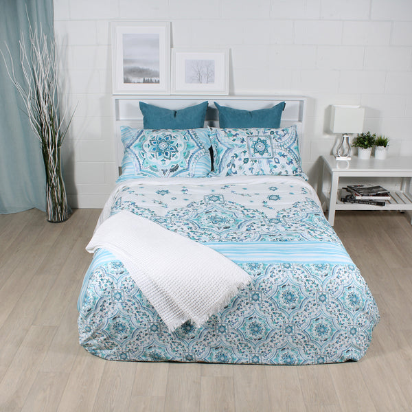 Athenes - 3 pcs Duvet cover - Blue and White
