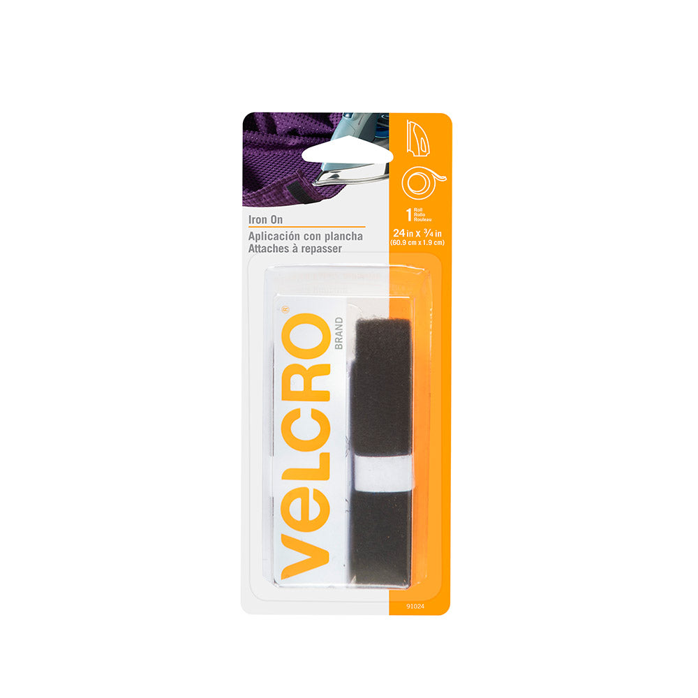 Ruban Thermocollant - Velcro - Noir - 24 x 0.75