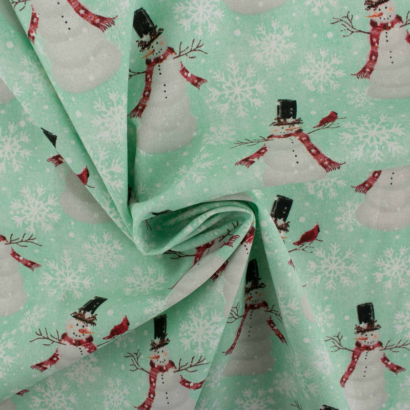 Christmas Prints - HENRY GLASS - Snowman - Mint
