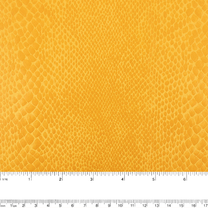 Stretch heavy plain and embossed suede - Snake - Yellow