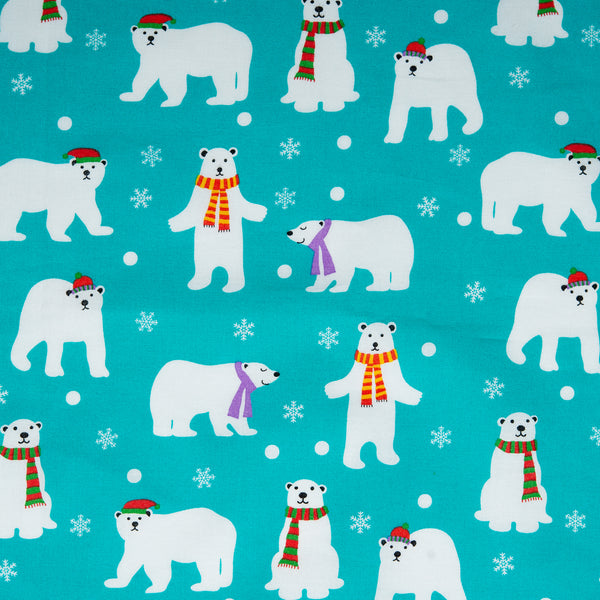 Christmas Magic Print - Bears - Turquoise