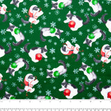 Jingle Pets Print - Cats / Ornaments - Green