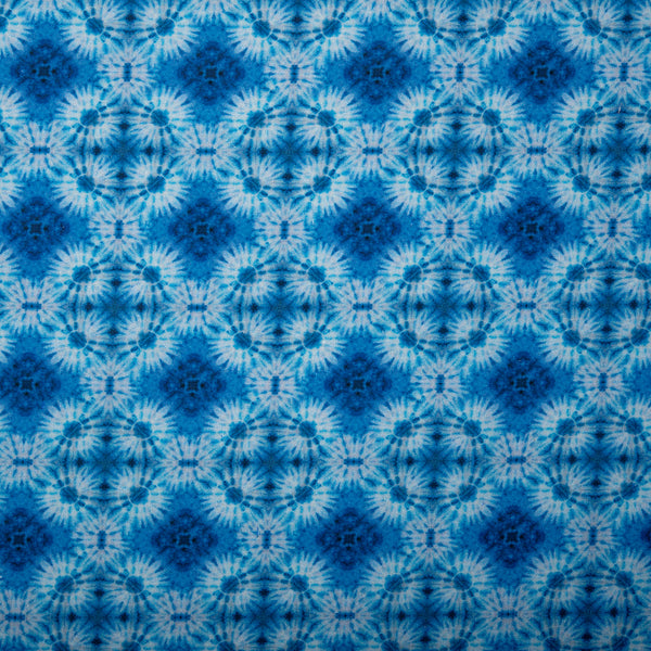 Coton imprimé Numérique - MEDLEY - Tie dye - Bleu