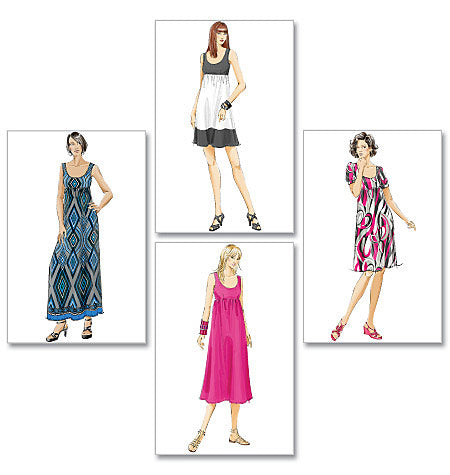 M5893 Misses'/Women's Dresses In 4 Lengths (size: 8-10-12-14-16)