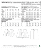 M7129 Misses' Skirts (size: 8-10-12-14-16)