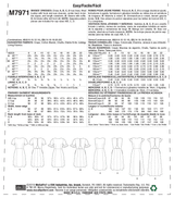 M7971 Robes pour Jeune Femme (grandeur : 6-8-10-12-14)