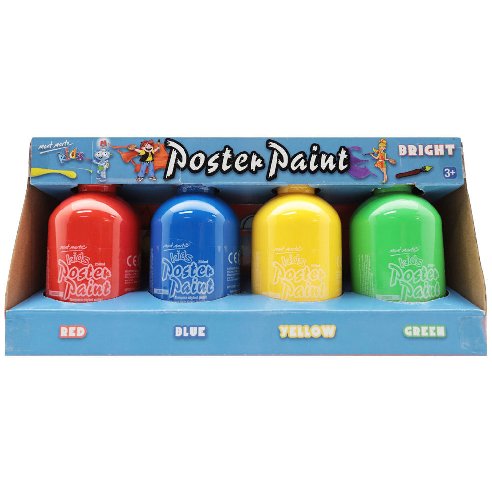 MONT MARTE Poster Paint 250ml 4pc - Bright