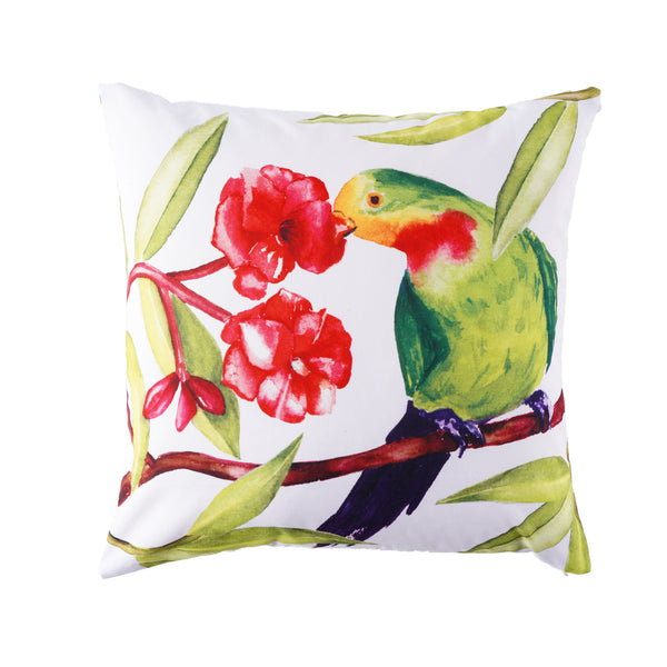 Indoor/Outdoor cushion - 18 x 18'' - Bird - Green