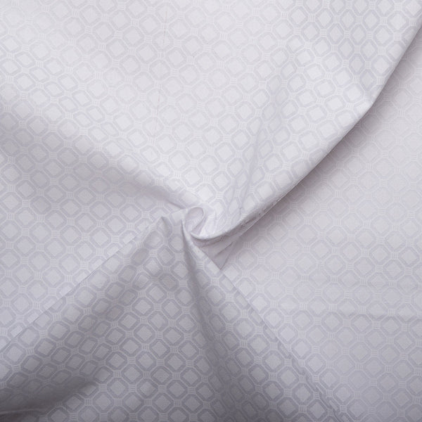 MONOTONE Wide-width fabric - Cube - White