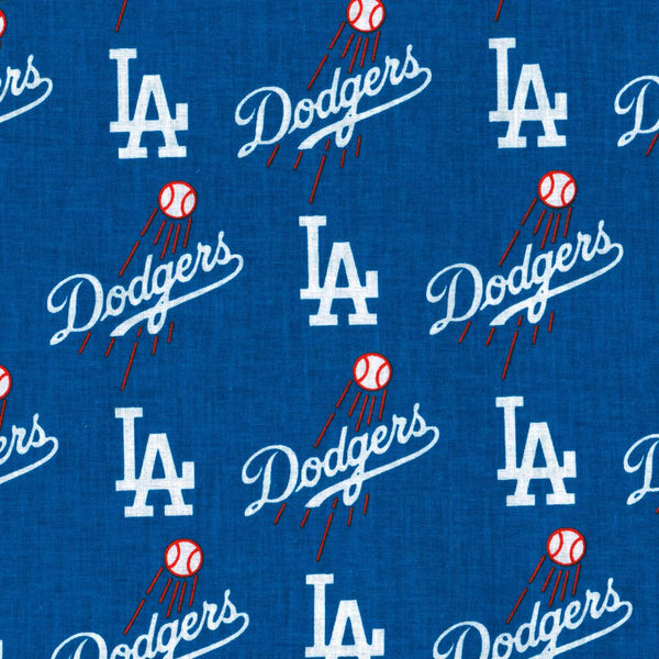 L.A. DODGERS - Coton imprimé Baseball - Bleu