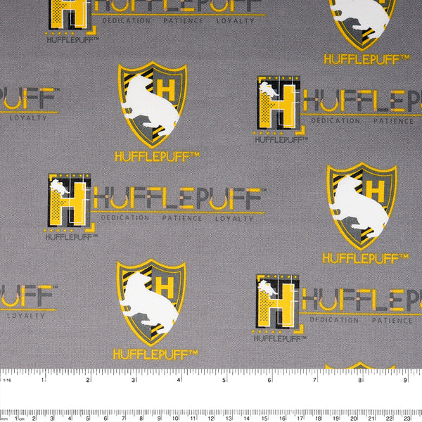 Camelot - PRIVILÈGE - Licensed Cotton Print - Harry Potter - Banner - Grey / Yellow