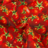 VEGETABLE GARDEN Printed Cotton - Tomato - Red