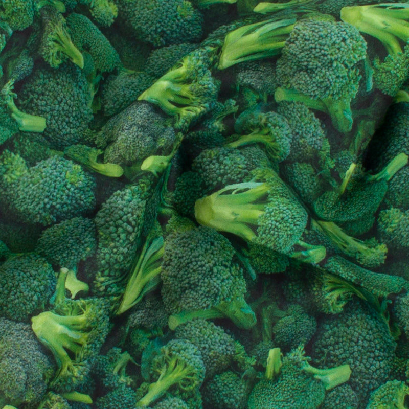 VEGETABLE GARDEN Printed Cotton - Broccoli - Green
