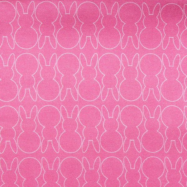EASTER Cotton print - Rabbits - Pink 1