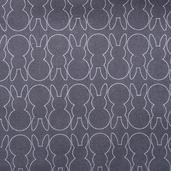 EASTER Cotton print - Rabbit - Grey