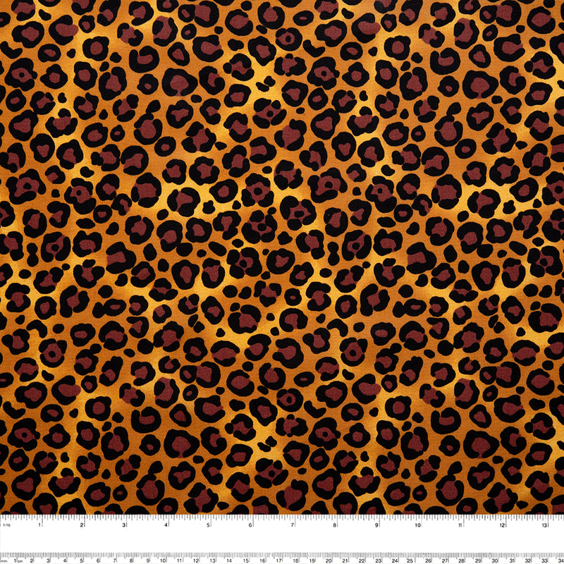 NOVELTY Cotton print - Leopard - Brown 1