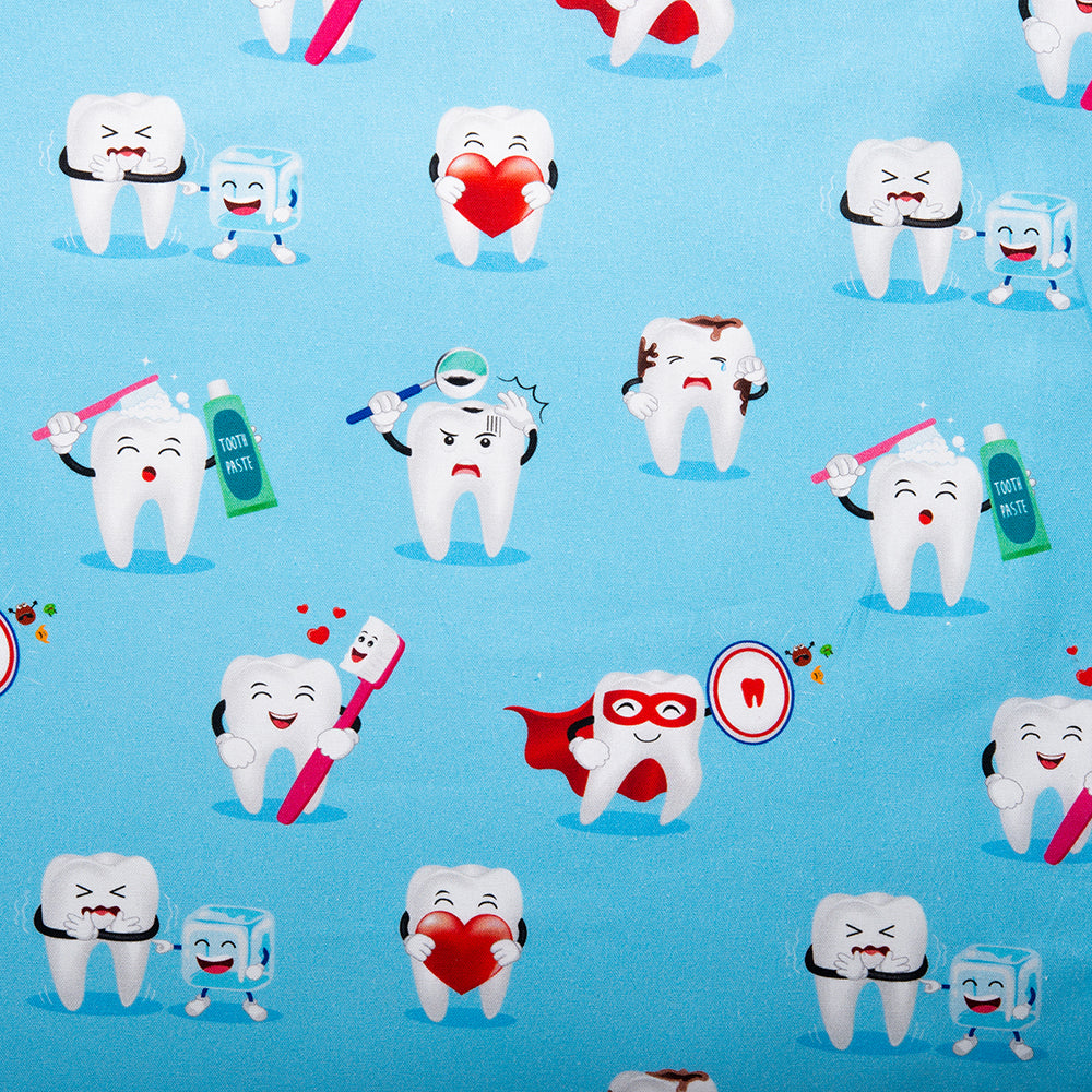 Dentist Fabric, Tooth Cotton Hygiene, Tooth Fabric , Cutest Dentist  Hygienist Fabric for Scrubs or Mask Fabric by the 1/2 Yard -  Canada