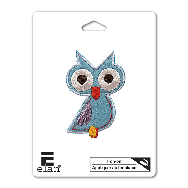 ELAN Motif - Turquoise Owl - 55mm -1 pcs