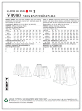V8980 Misses' Skirt - Misses
