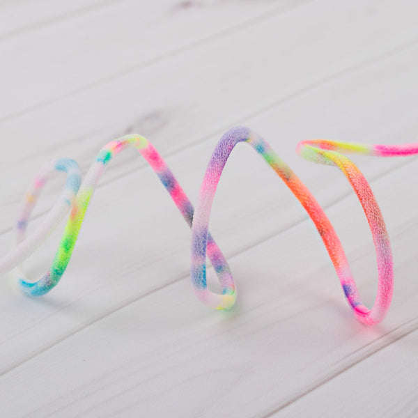 3mm Knitted Tie Dye Elastic - Multicolour