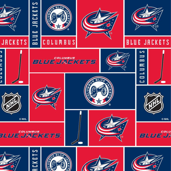Colombus Blue Jackets - NHL Fleece Print - Patchwork
