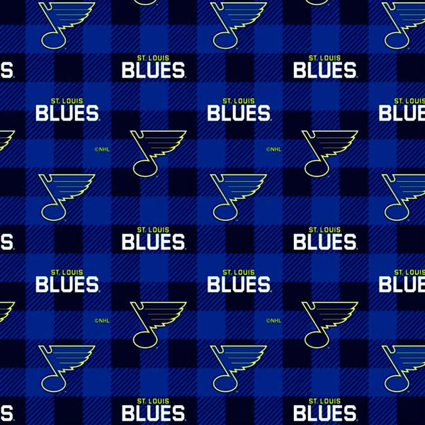 Les Blues de St. Louis - Molleton imprimé LNH - Carreaux