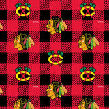 Chicago Blackhawks - NHL Fleece Print - Plaid