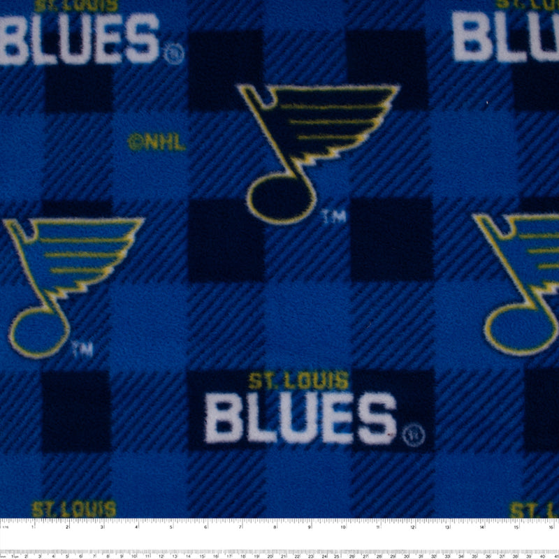 St-Louis Blues - NHL Fleece Print - Buffalo plaid - Blue
