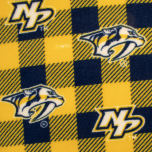 Nashville Predators - NHL Fleece Print - Buffalo plaid - Yellow