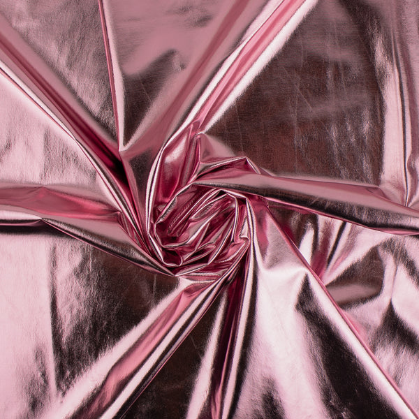 Foil Stretch Knit - Medium pink