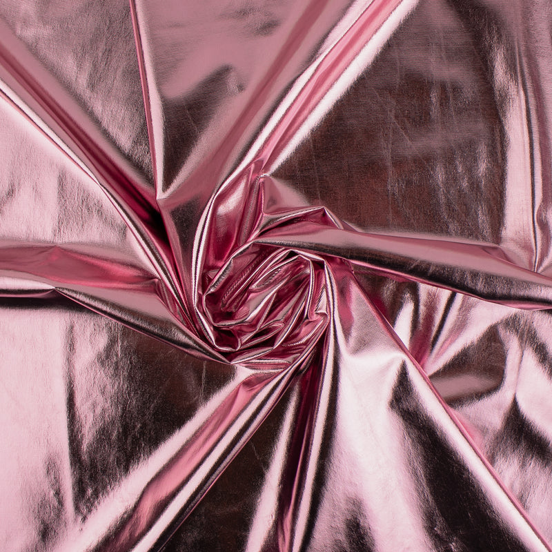 Foil Stretch Knit - Medium pink