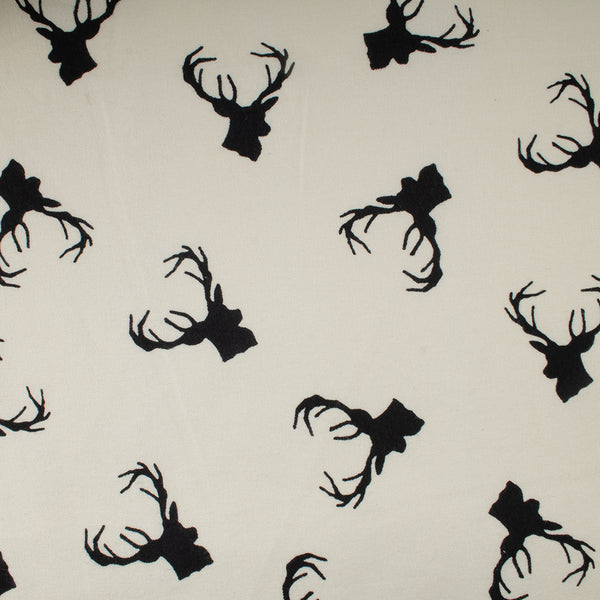 TRUE NORTH Flannelette Print - Deers -  Off white