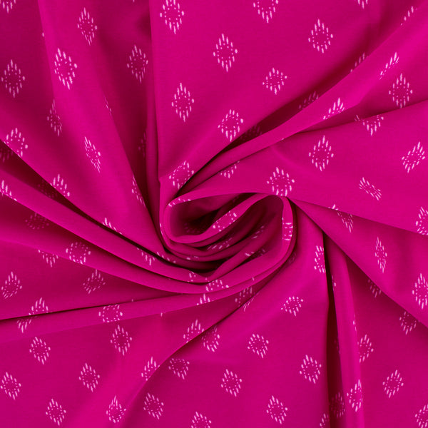 Tissu imprimé pour costume de bain - Losange - Rose chaud