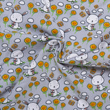 Cotton Lycra Knit Print - IMA-GINE F21 - Rabbits - Grey