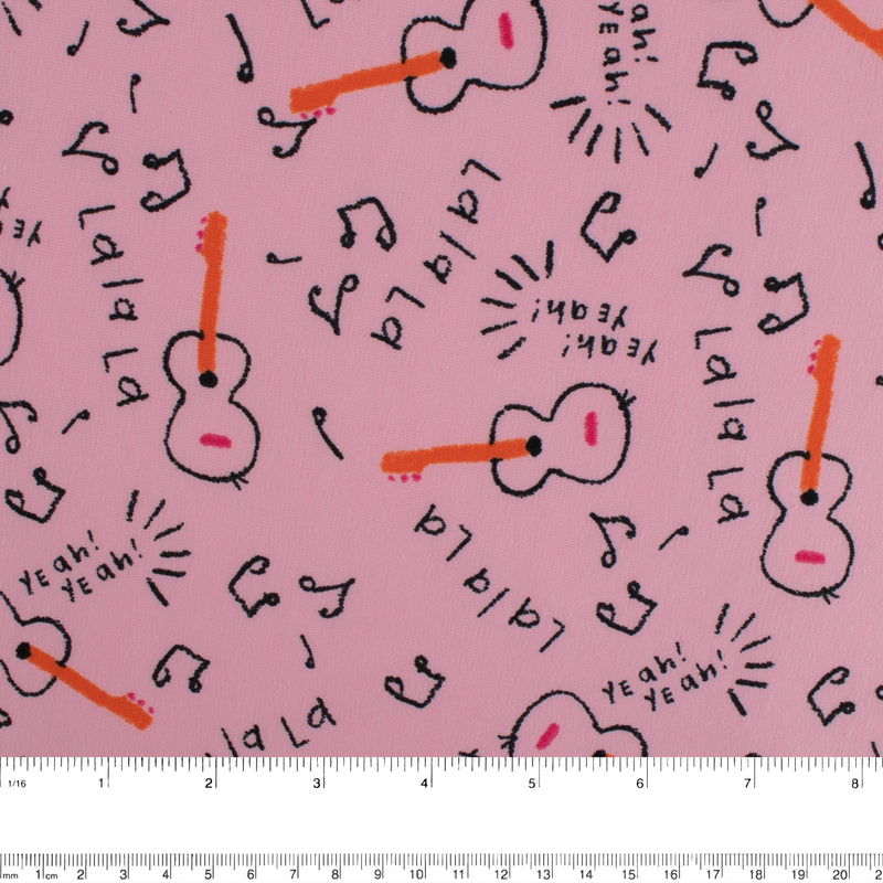 Cotton Lycra Knit Print - IMA-GINE F21 - Music - Pink