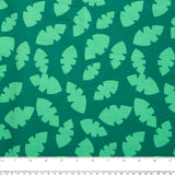 Tricot coton lycra imprimé - IMA-GINE F21 - Feuille tropical - Vert