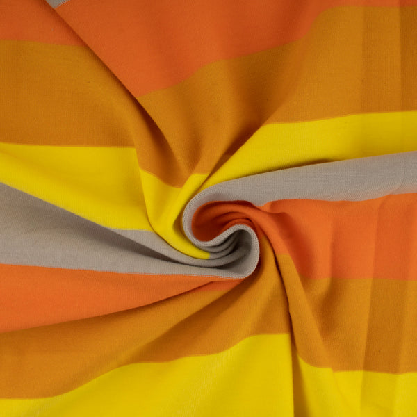 Cotton Lycra Knit Print - IMA-GINE F21 - Sripes - Orange