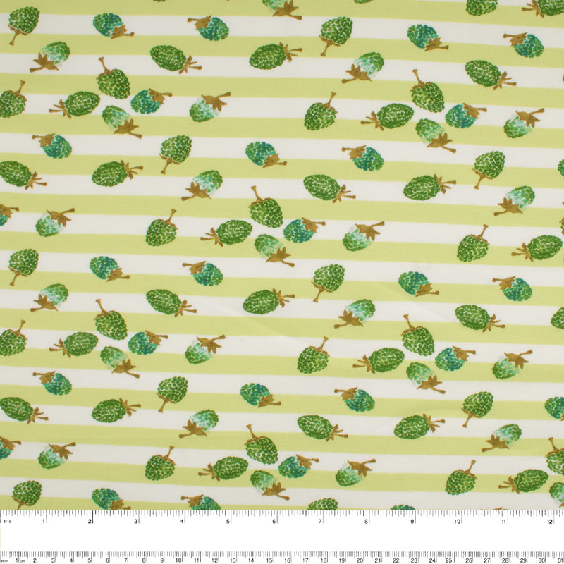 Cotton Lycra Knit Print - IMA-GINE F21 - Strawberry - Green