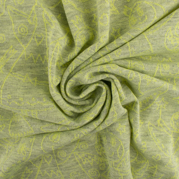 Printed Sweatshirt Fleece - FANTASMIC - Princess - Green