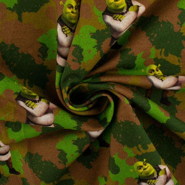 Printed Sweatshirt Fleece - FANTASMIC - Camouflage shrek - Green