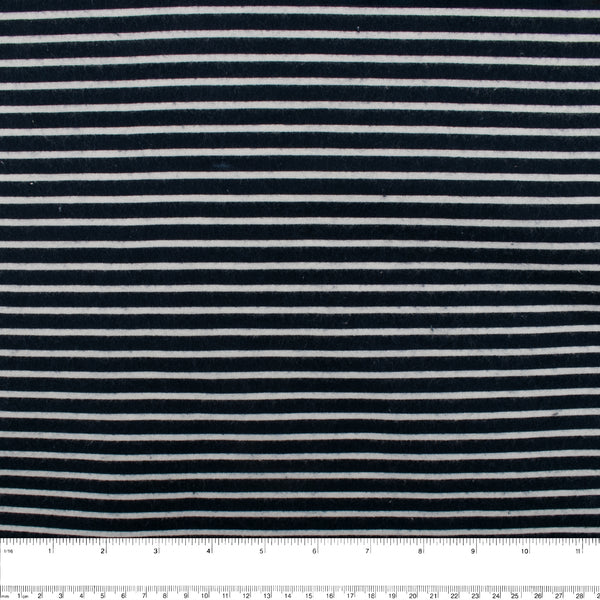 CHELSEA Flannelette Print - Pin stripe - Midnight Blue