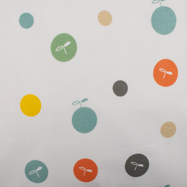 CHELSEA Flannelette Print - Dots / Balloon - White