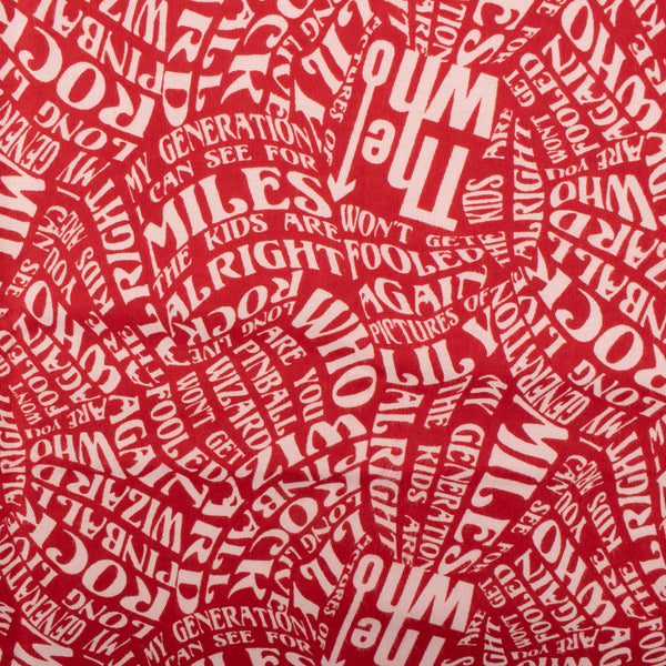 CHELSEA Flannelette Print - The who - Red