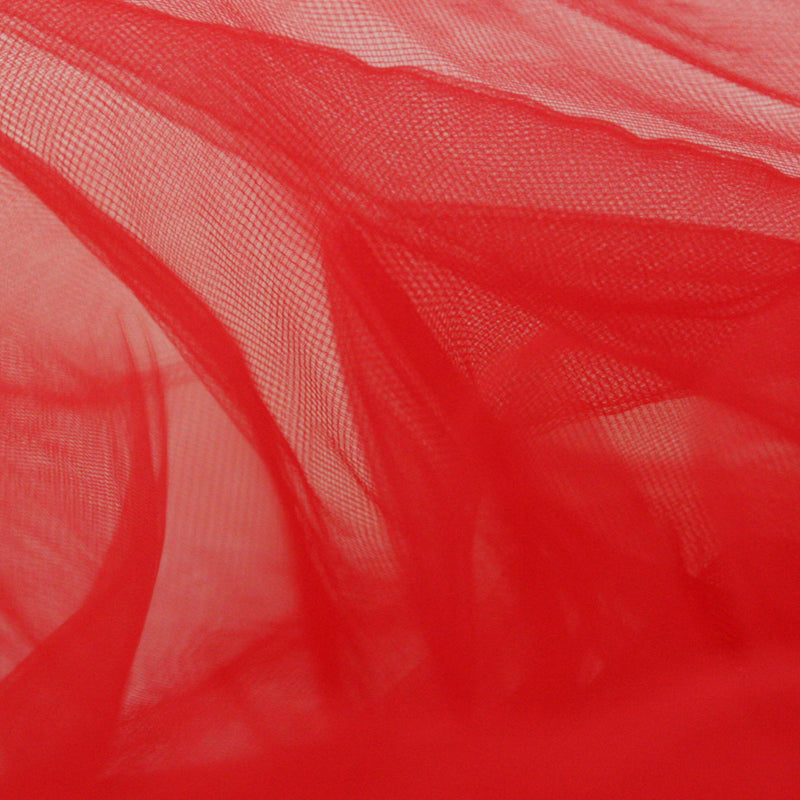 red stiff tulle net fabric 300cm wide