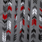 CHARLIE Printed Flannelette - Arrow stripes - Grey