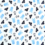 BABYVILLE BOUTIQUE WATERPROOF PUL FABRICLITTLE PIRATES/SKULLS 165CM (64 INCHES)