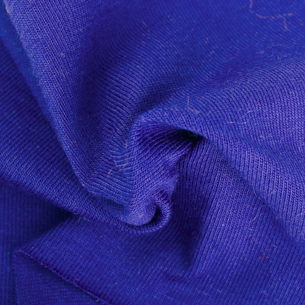IMA-GINE - Tricot uni coton spandex - Bleu royale