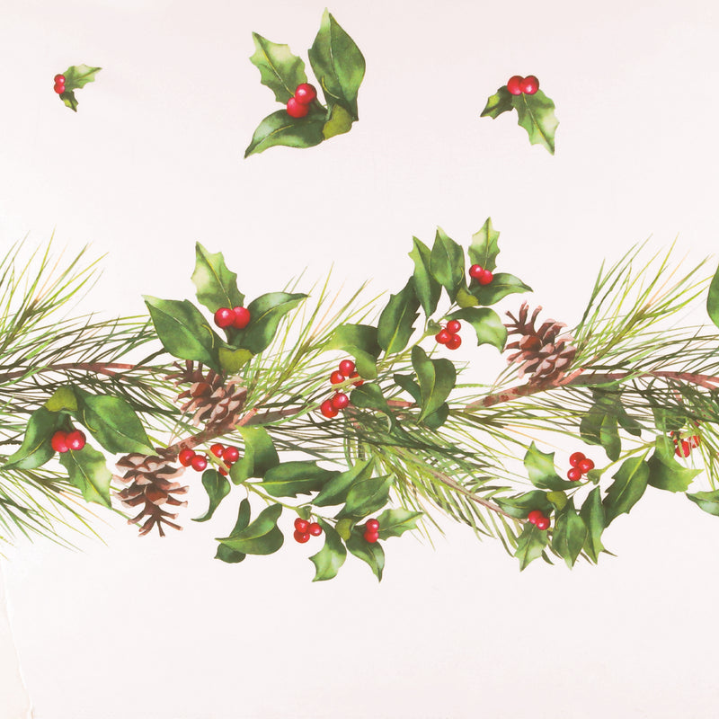 Tissu a nappe des Fêtes II - 004 - Blanc