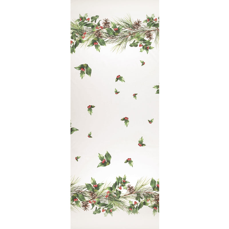 Tissu a nappe des Fêtes II - 004 - Blanc