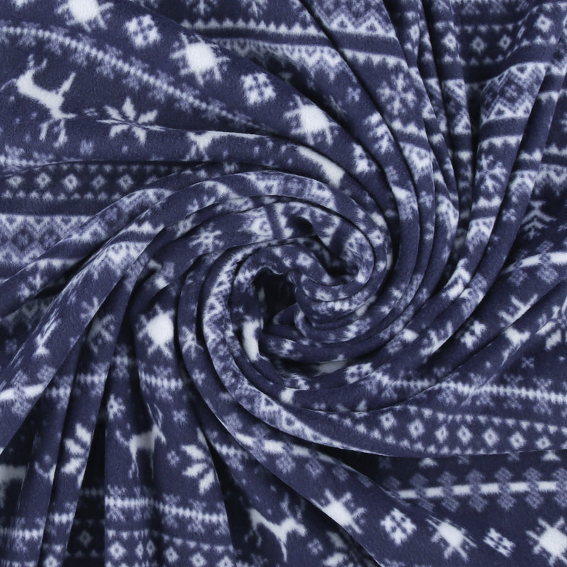 Fleece Print - OUTBACK - 033 - Navy